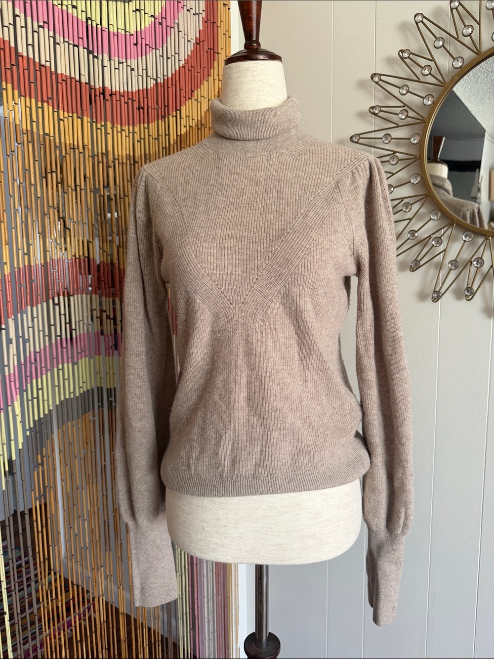 Classic Turtleneck Sweater in Taupe